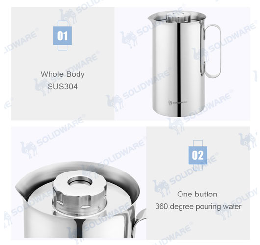 SVP-ZH stainless steel insulated carafe